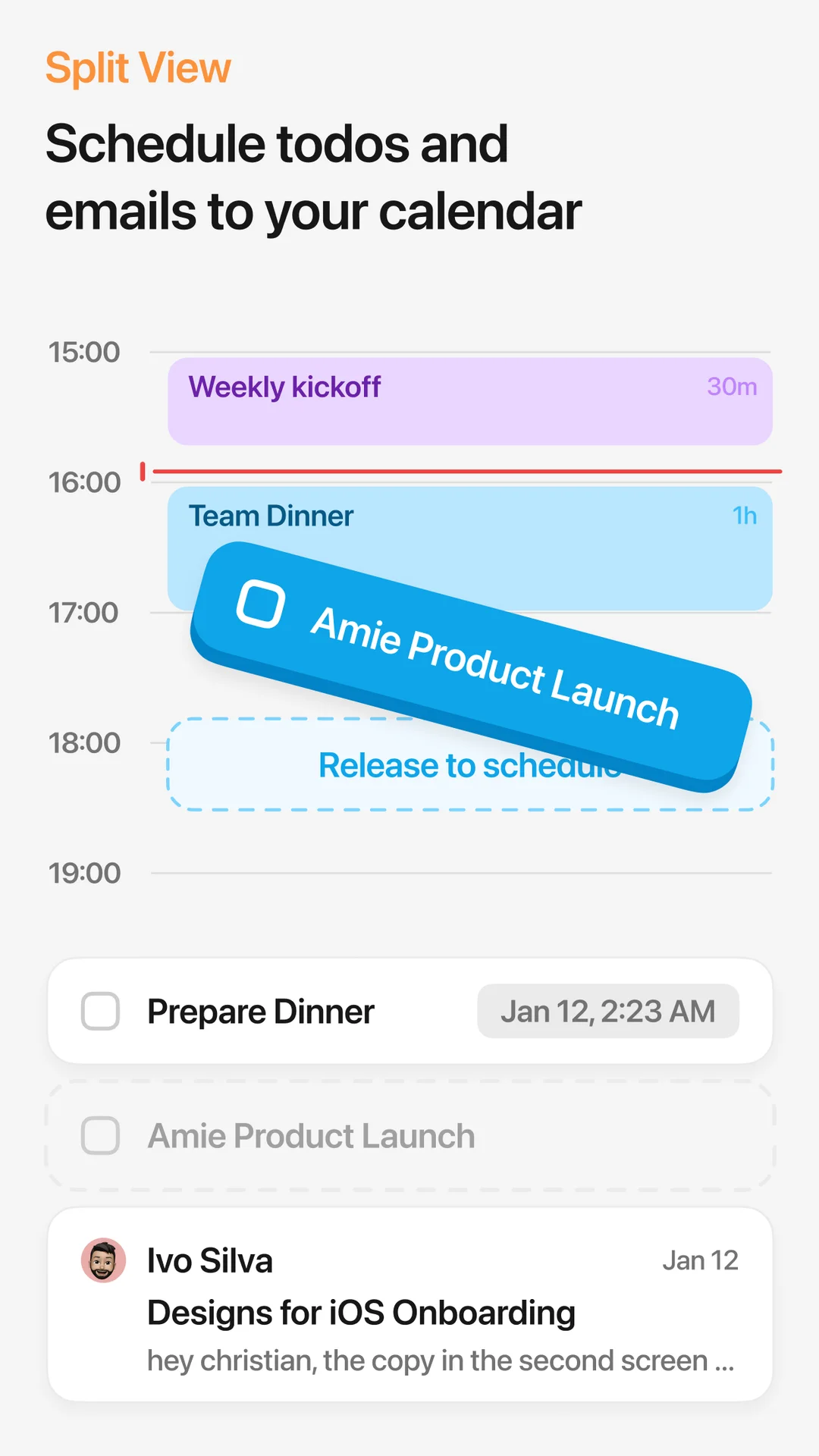 Amie - Todos, calendar App Store screenshot 1 of 3 — Productivity app by Amie GmbH