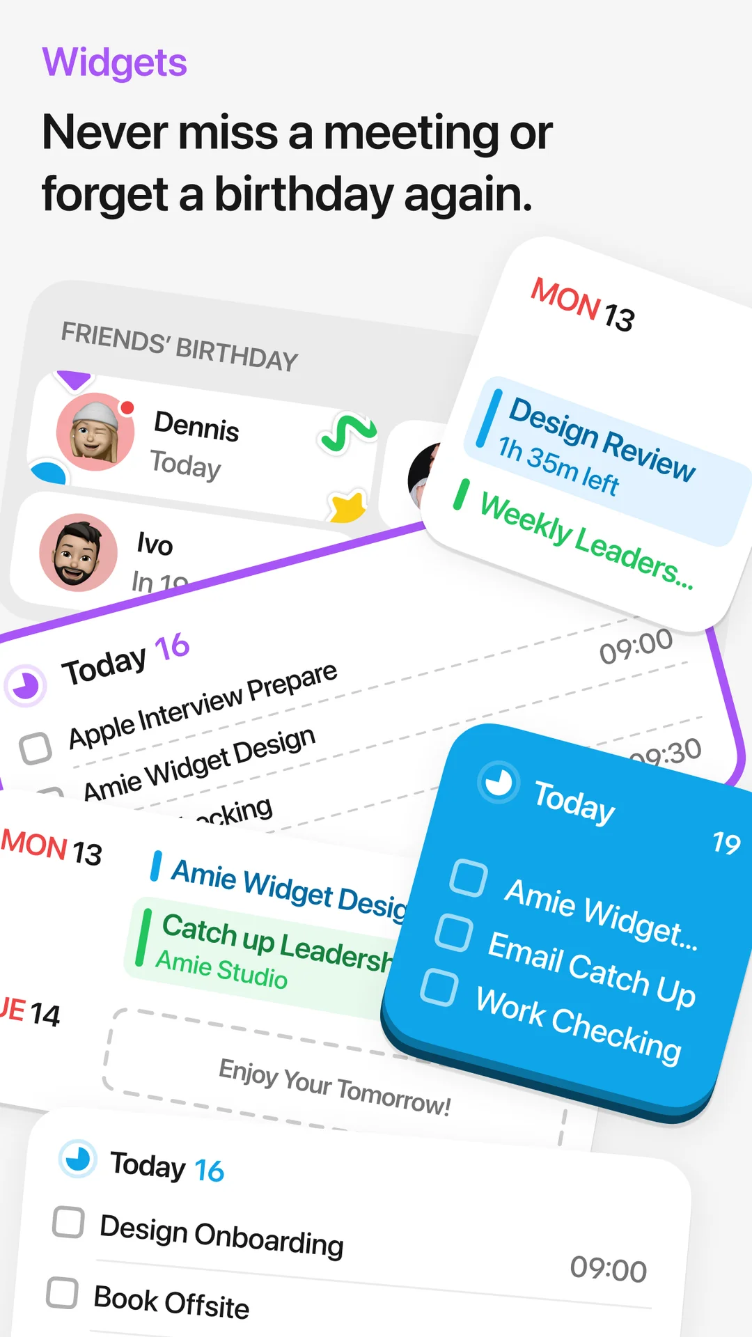 Amie - Todos, calendar App Store screenshot 2 of 3 — Productivity app by Amie GmbH