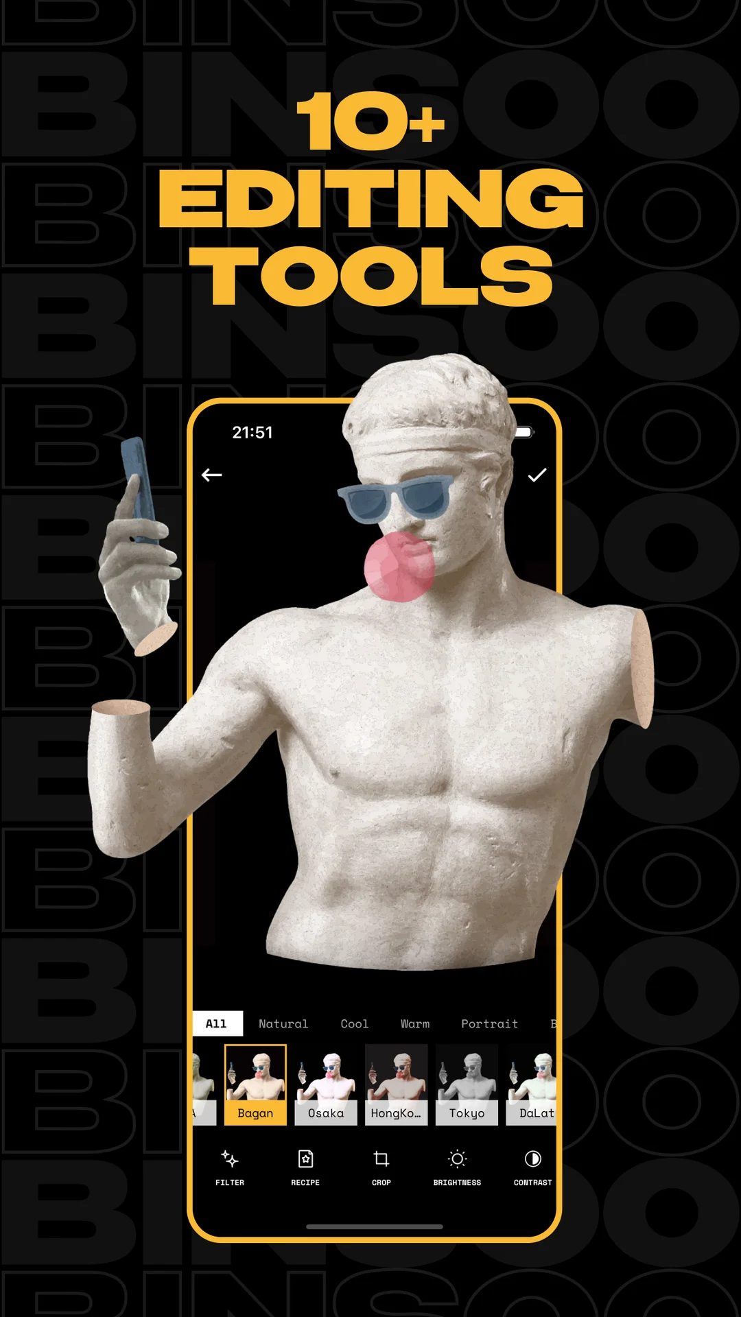 Binsoo: Photo Filters & Editor App Store screenshot 1 of 3 — Photo & Video app by Bao Ha
