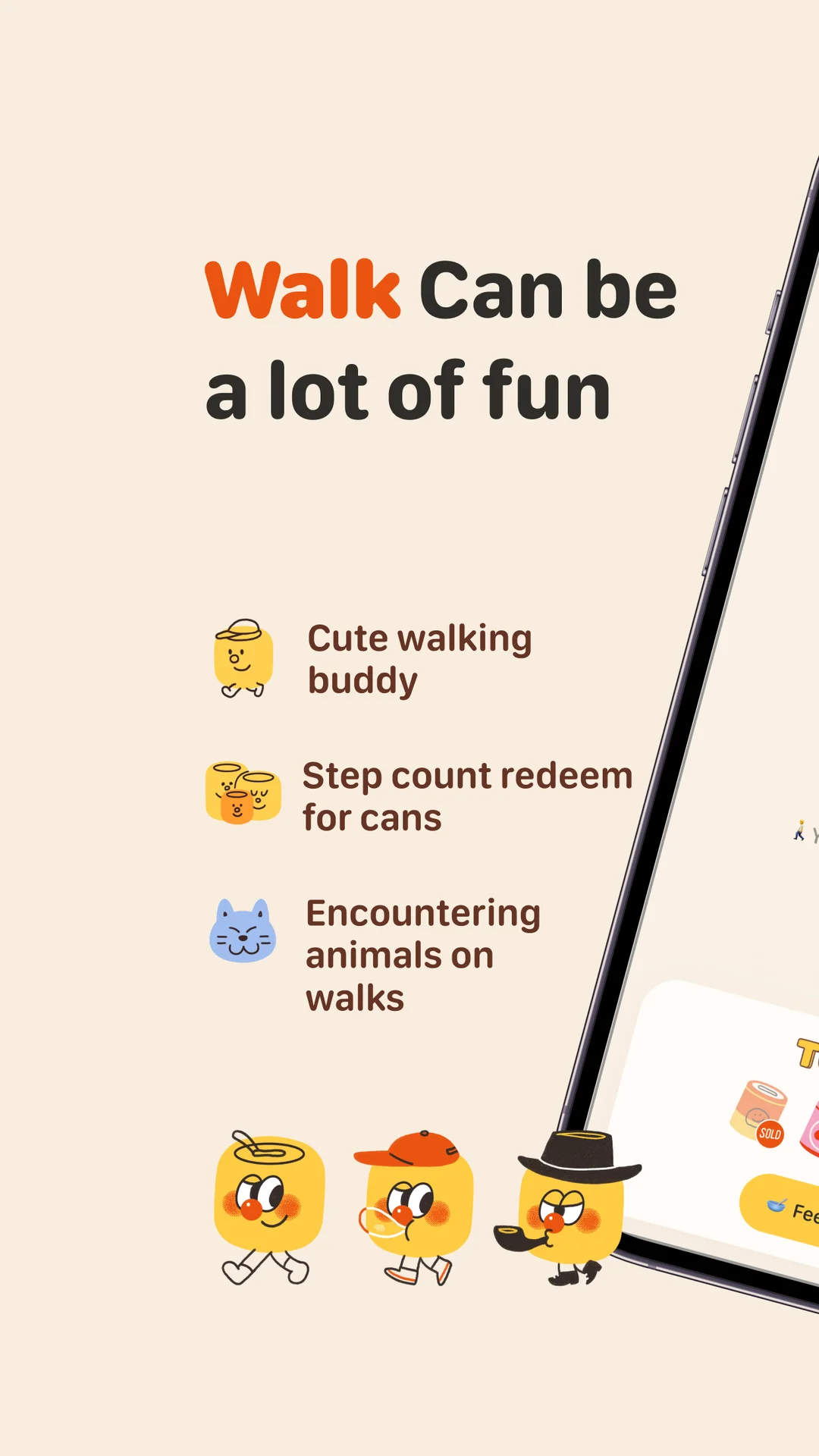 CanGoGo - Cute Walking Game App Store screenshot 1 of 3 — Health & Fitness app by Zaozao Island Technology CO., Ltd