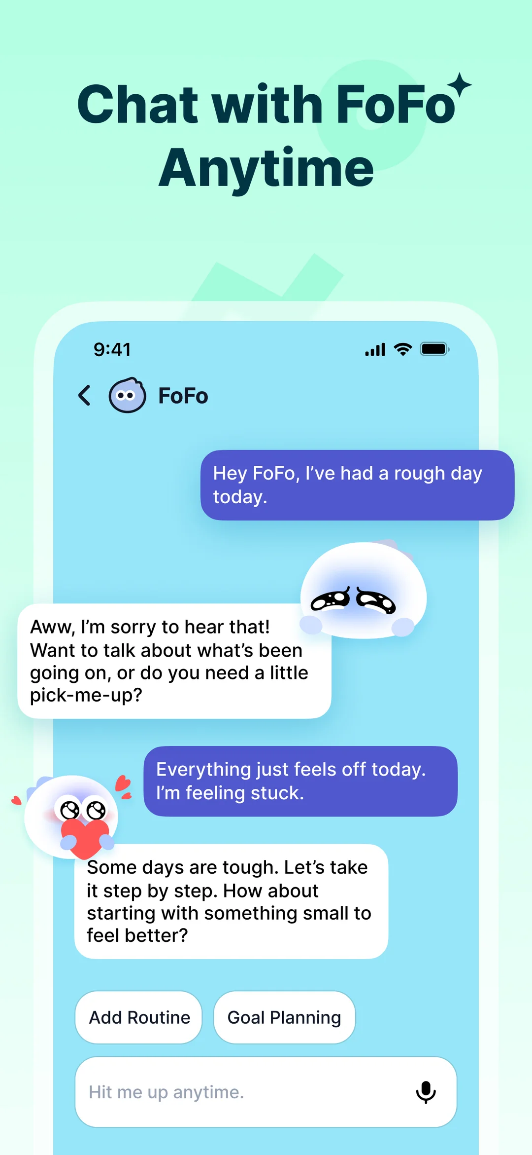 Flowie: Your Daily AI Buddy App Store screenshot 2 of 3 — Health & Fitness app by EVOTECH SGP PTE.LTD.