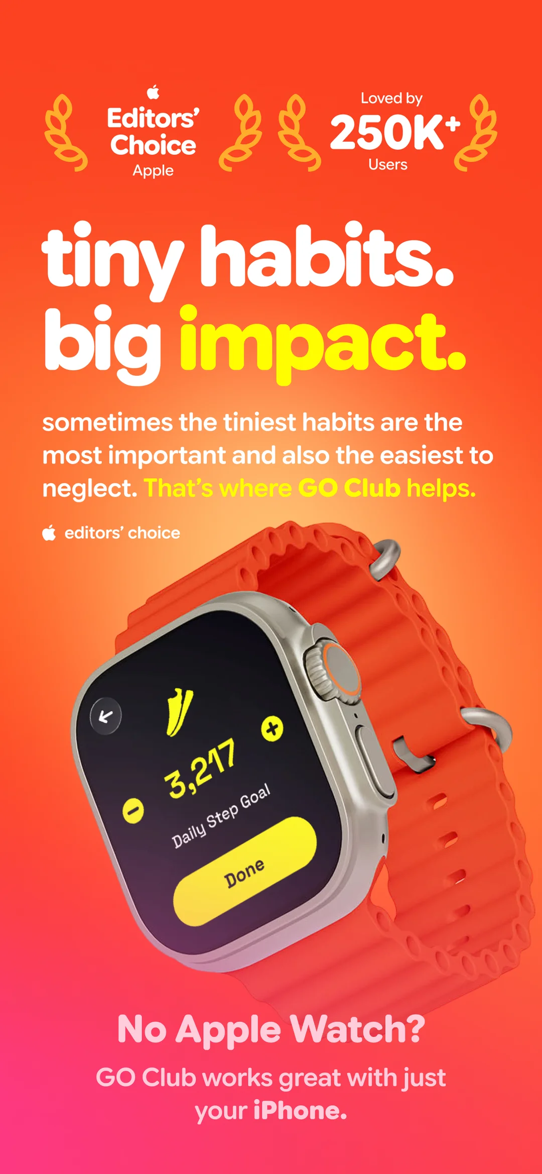 GO Club: Steps + Water App Store screenshot 2 of 3 — Health & Fitness app by Arkade Club Private Limited