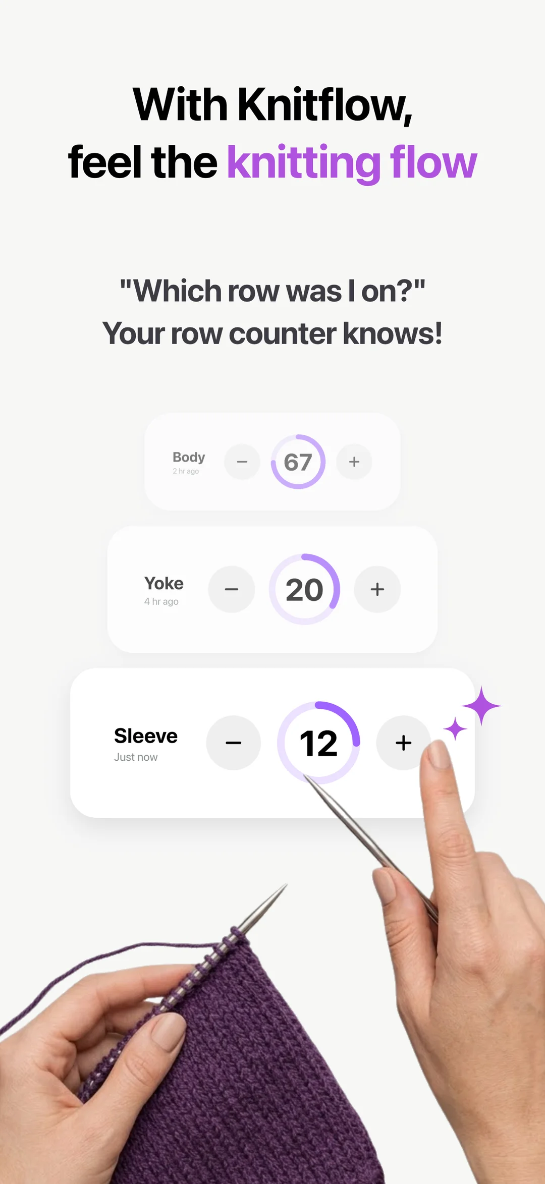 Knitflow — Knitting & Crochet App Store screenshot 2 of 3 — Lifestyle app by Knitflow