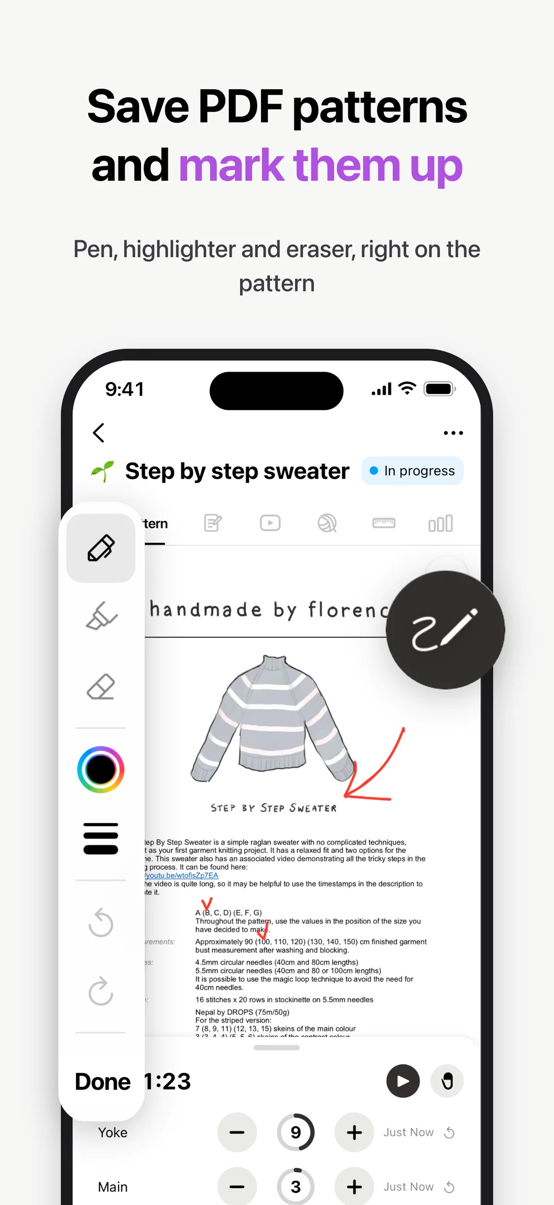 Knitflow — Knitting & Crochet App Store screenshot 3 of 3 — Lifestyle app by Knitflow
