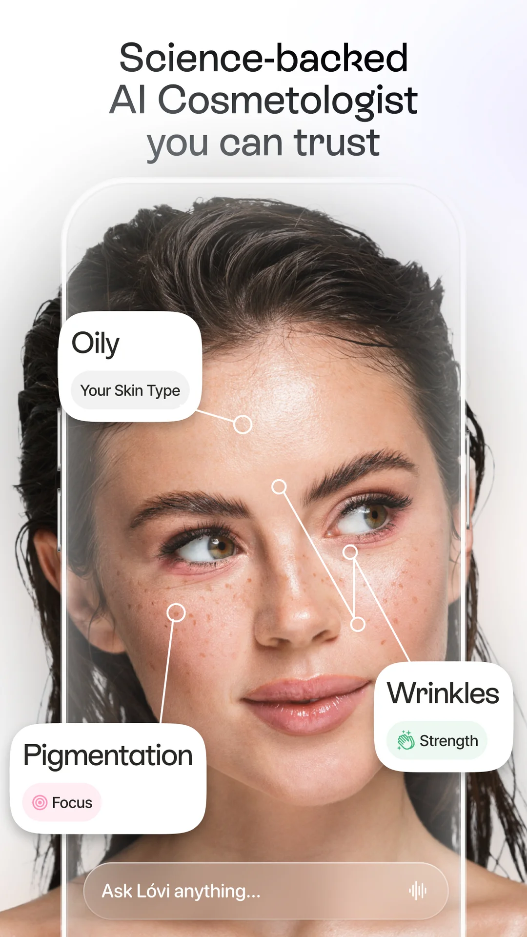 Lovi - AI Skin Care Scanner App Store screenshot 1 of 3 — Health & Fitness app by Digital Skincare Inc