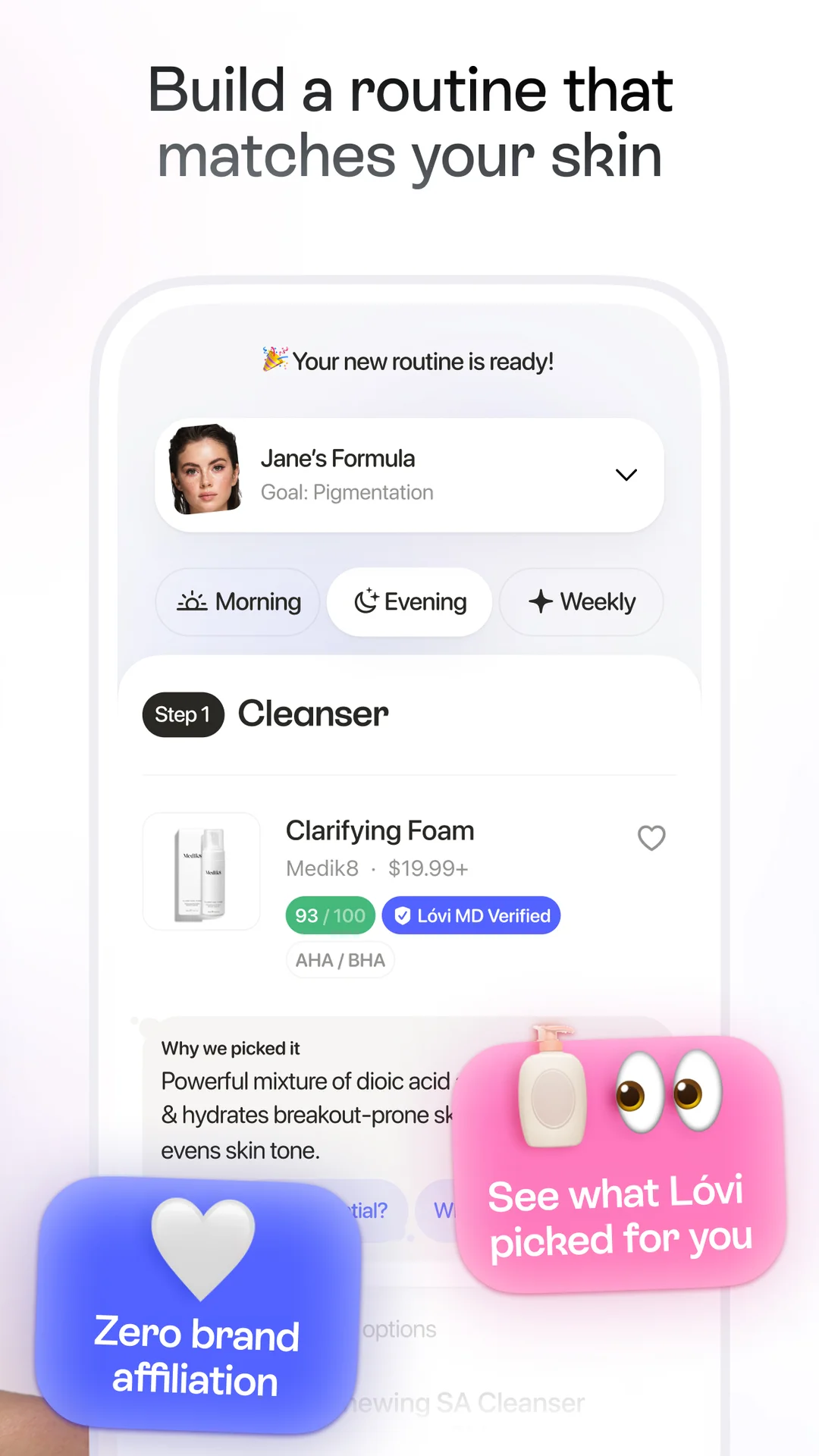 Lovi - AI Skin Care Scanner App Store screenshot 2 of 3 — Health & Fitness app by Digital Skincare Inc