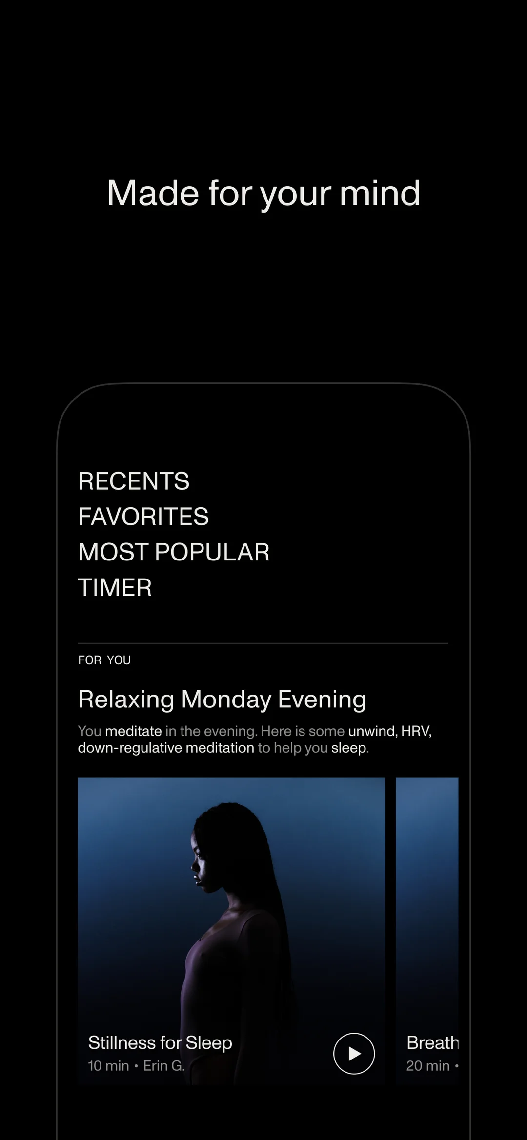 Open: Breathwork + Meditation App Store screenshot 3 of 3 — Health & Fitness app by Open Inc.