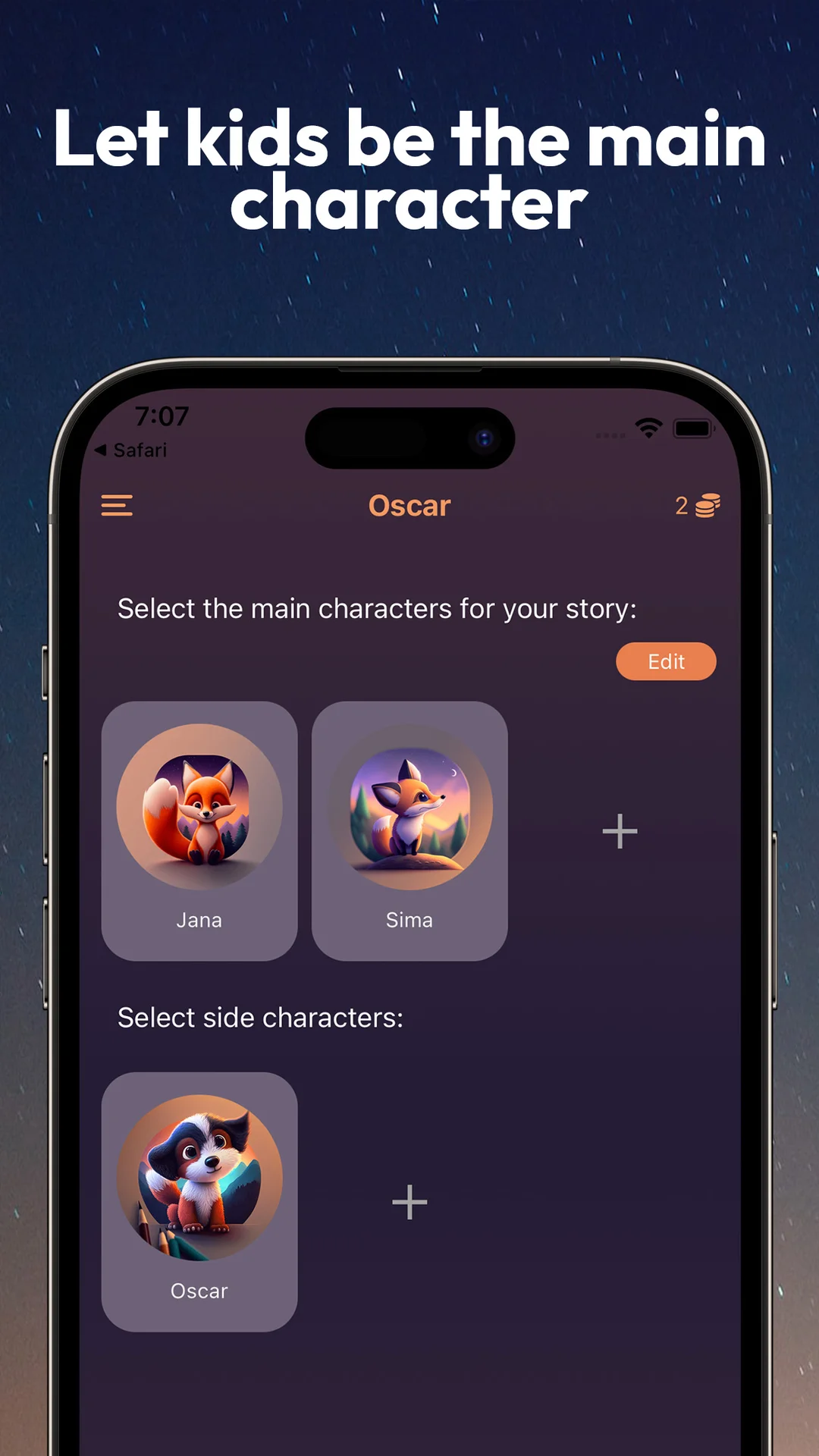 Oscar Stories for Children App Store screenshot 2 of 3 — Education app by HeyQQ GmbH